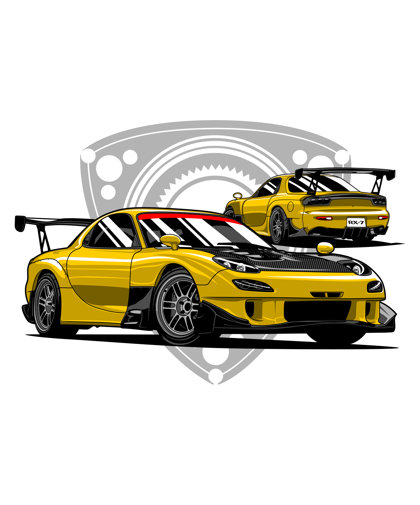 Premium "Mazda RX-7" Crop Hoodie – Unleash the Spirit of Rotary Power - Women's