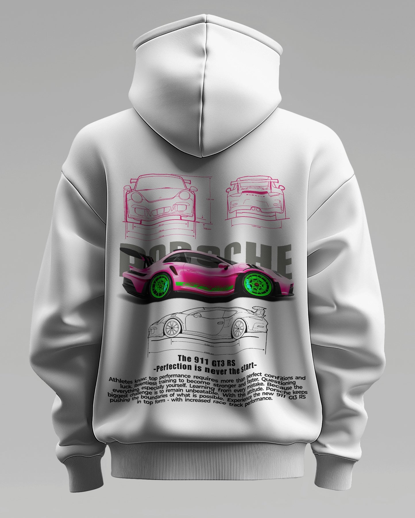 Porsche 911 GT3 RS Rosado Hoodie – Designed for True Car Enthusiasts - Unisex