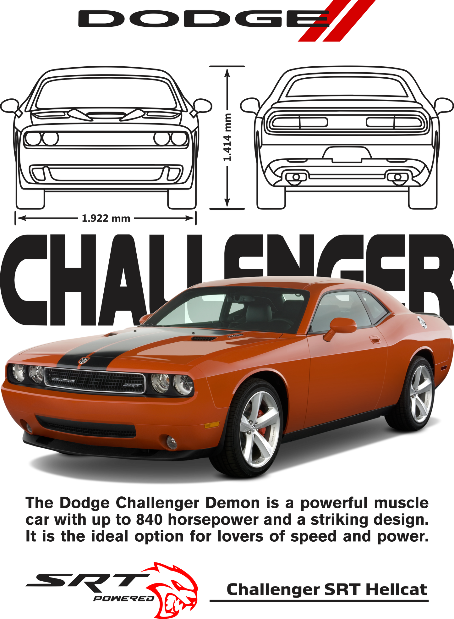 Premium Dodge Challenger T-Shirt – Designed for True Muscle Car Enthusiasts - Unisex