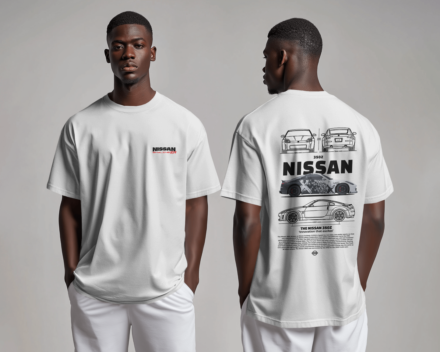 Premium Nissan 350Z Oversized Unisex T-Shirt – Built to Thrill