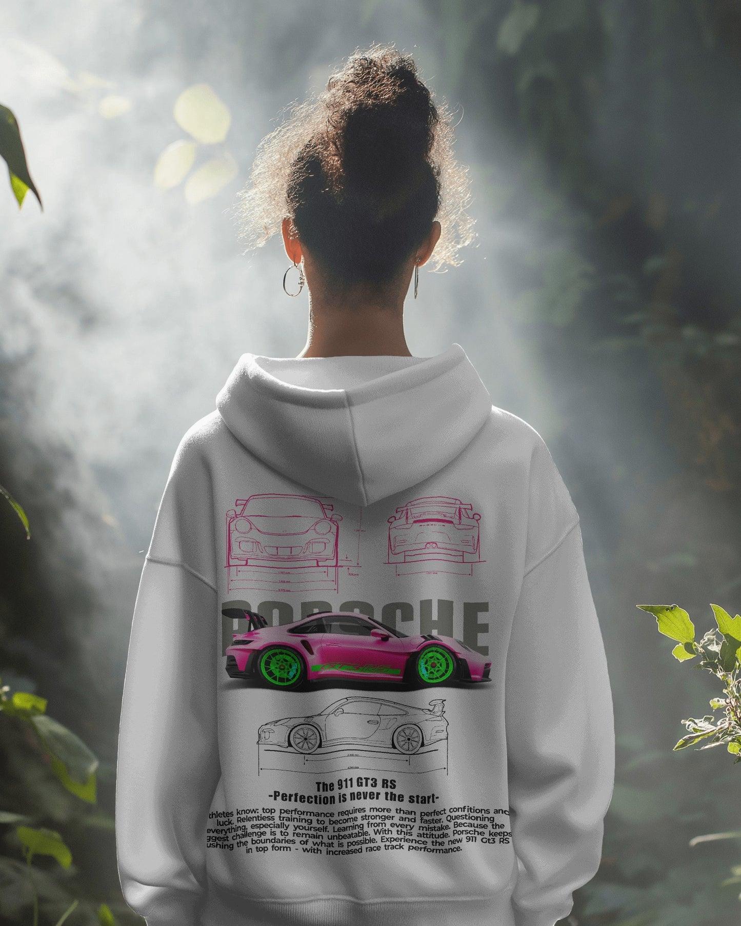 Porsche 911 GT3 RS Rosado Hoodie – Designed for True Car Enthusiasts - Unisex