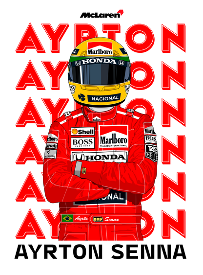 Premium Unisex Ayrton Senna × McLaren Hoodie – Tribute to a Legend