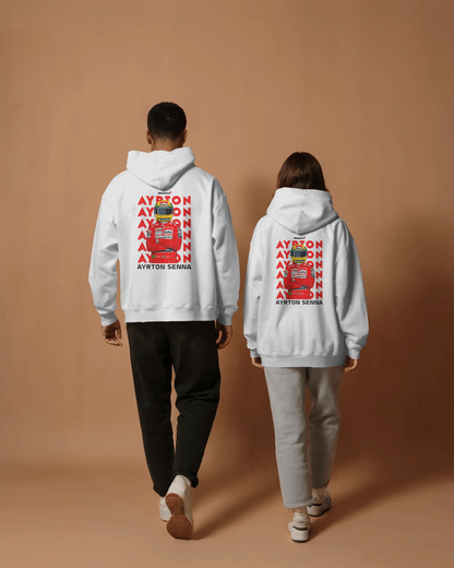 Premium Unisex Ayrton Senna × McLaren Hoodie – Tribute to a Legend