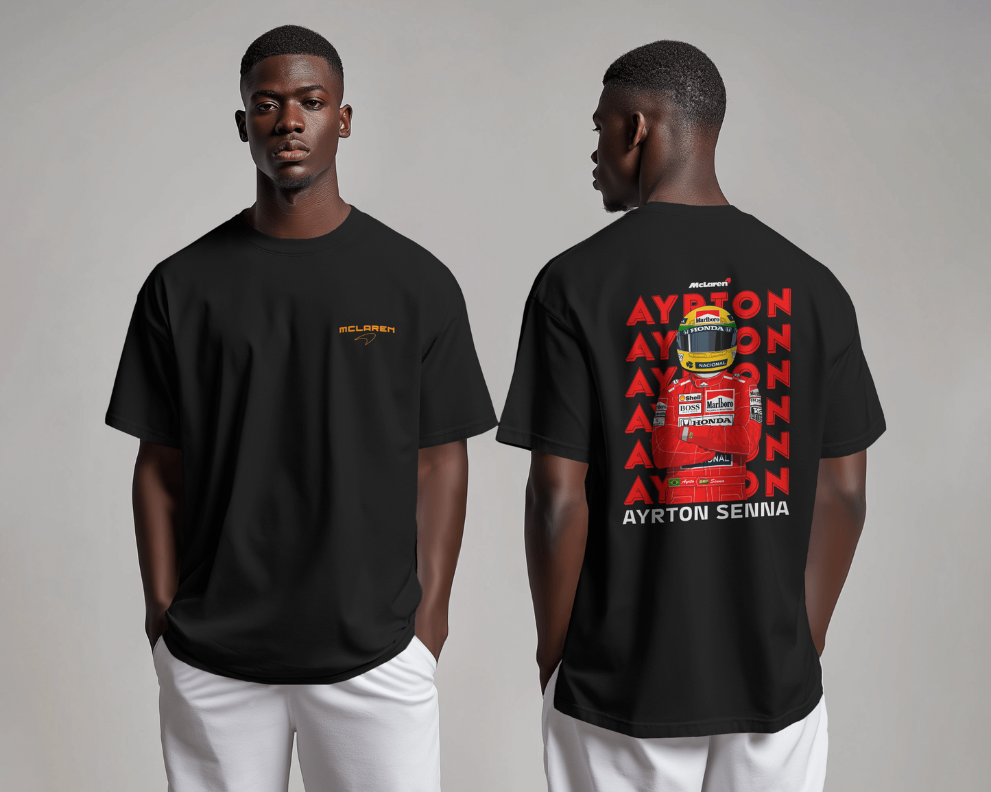Premium Ayrton Senna × McLaren F1 T-Shirt – Legacy of a Racing Legend