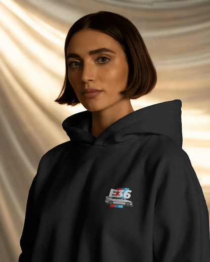 Premium Unisex "BMW E36" Embroidered Cotton Hoodie – Timeless Euro Car Culture