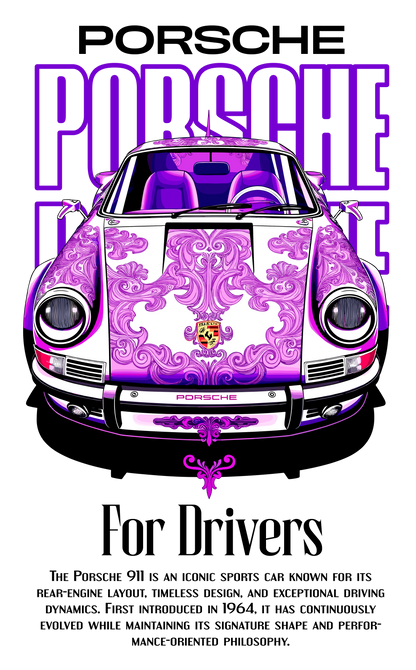 Premium Unisex Porsche Graffiti Hoodie – Street Art Meets Speed