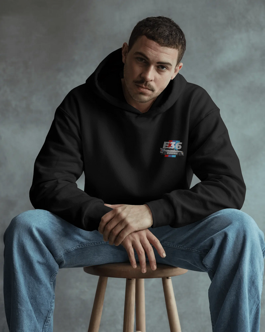 Premium Unisex "BMW E36" Embroidered Cotton Hoodie – Timeless Euro Car Culture