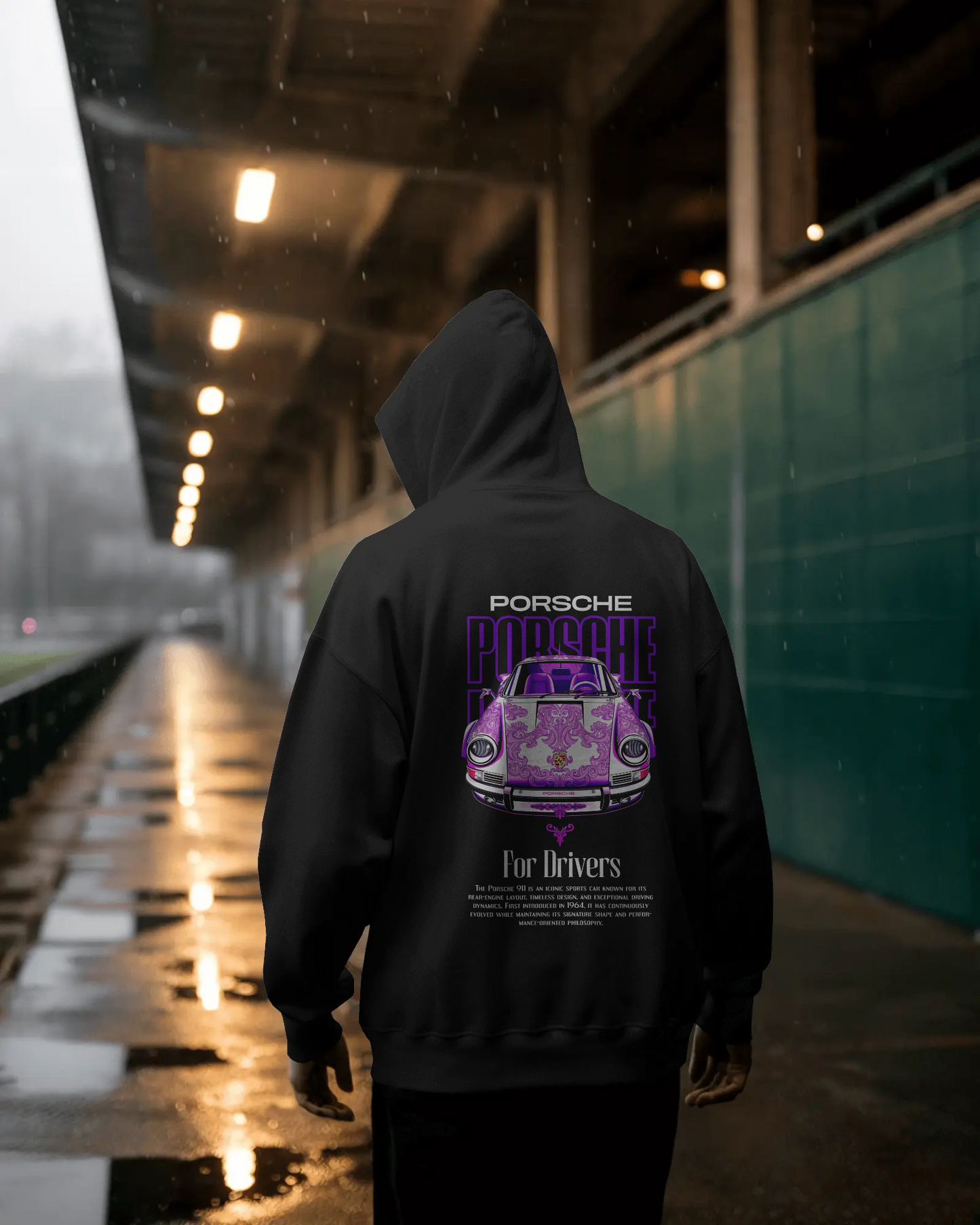 Premium Unisex Porsche Graffiti Hoodie – Street Art Meets Speed
