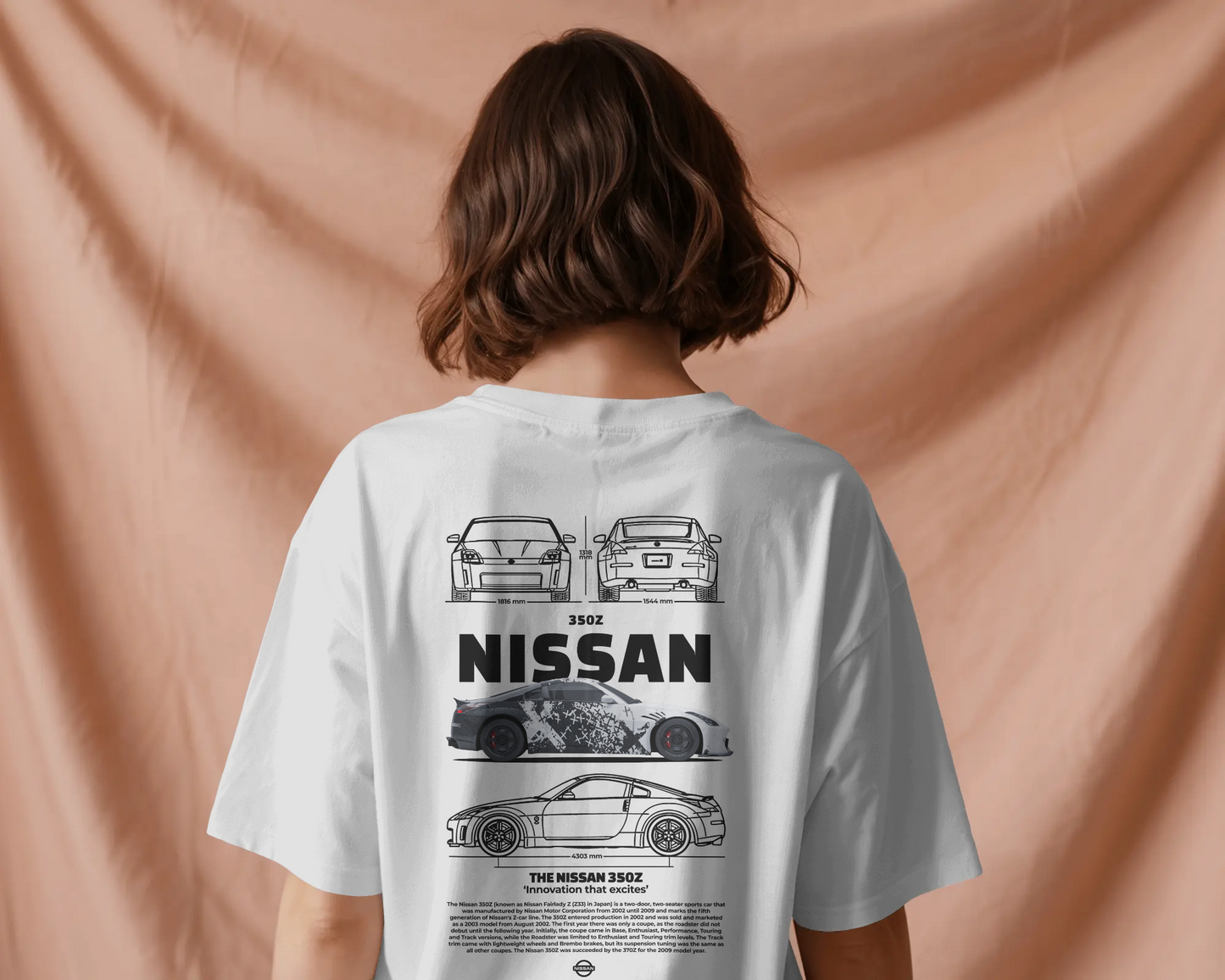 Premium Nissan 350Z Oversized Unisex T-Shirt – Built to Thrill