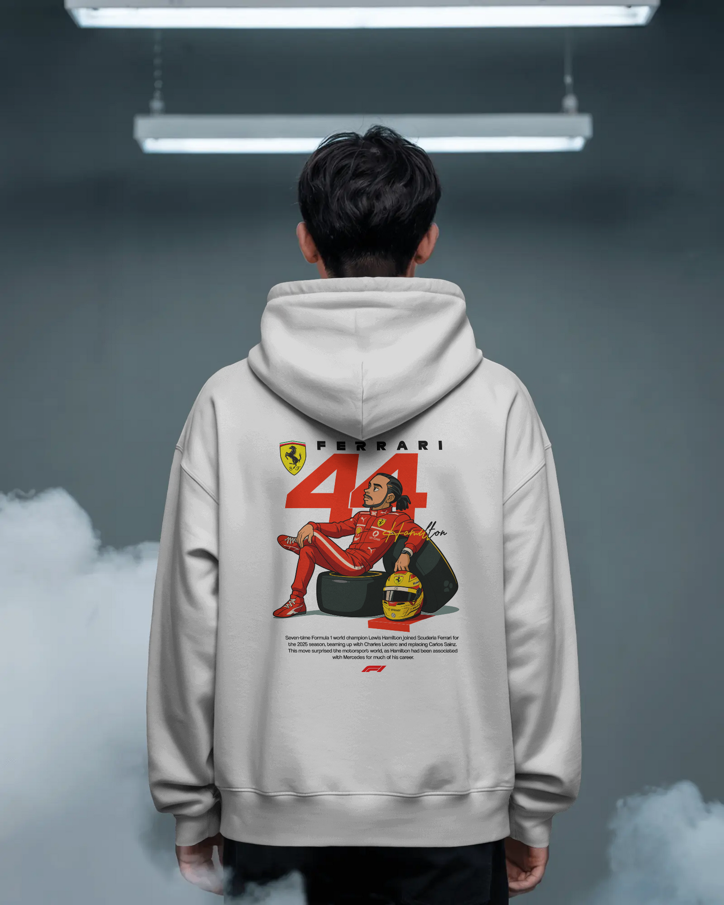 Premium Unisex Ferrari 44 × Hamilton Hoodie – Legacy Meets Performance