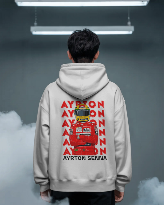 Premium Unisex Ayrton Senna × McLaren Hoodie – Tribute to a Legend