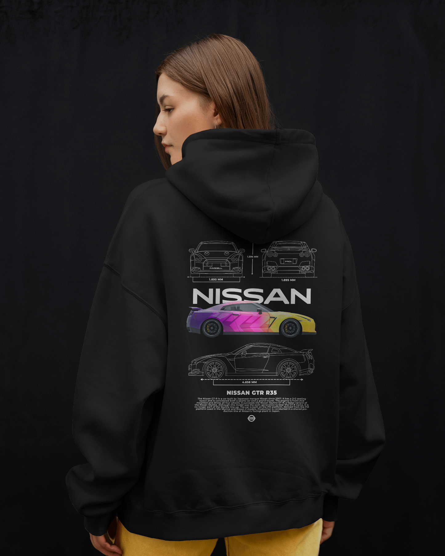 Premium Unisex Nissan GT-R R35 Hoodie – Tribute to Japan’s Supercar Beast